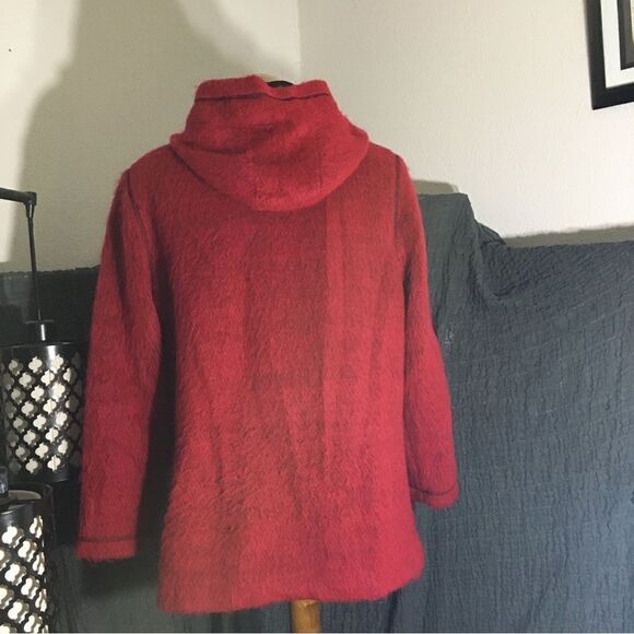 Democracy VTG Red Hooded Jacket Size M - Picture 3 of 11